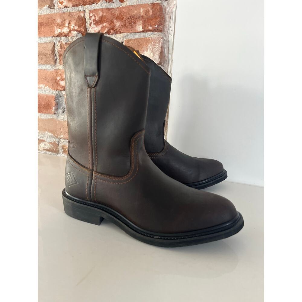 Bonanza 10 Inch Steel Toe Leather Work Boots Men's US 8.5 EU 41.5 - Picture 2 of 9